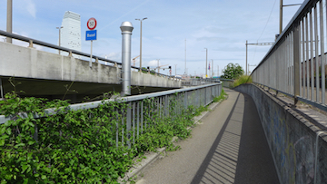 Bicycle track in Basel